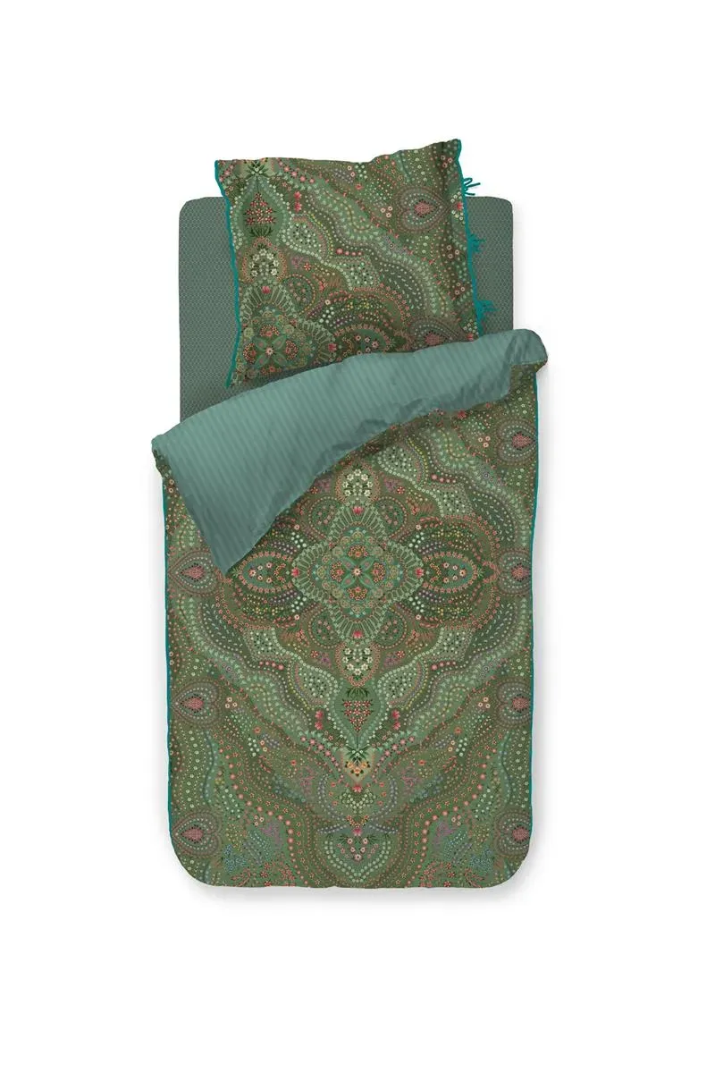 Pip Studio Alfombra dynetrekk 140x200 grønn percale