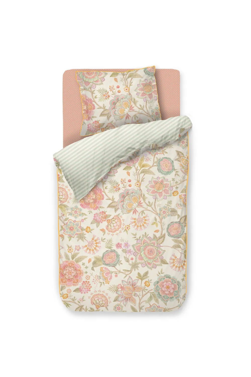 Pip Studio Bombay Bold dynetrekk offwhite 140x200cm bomull