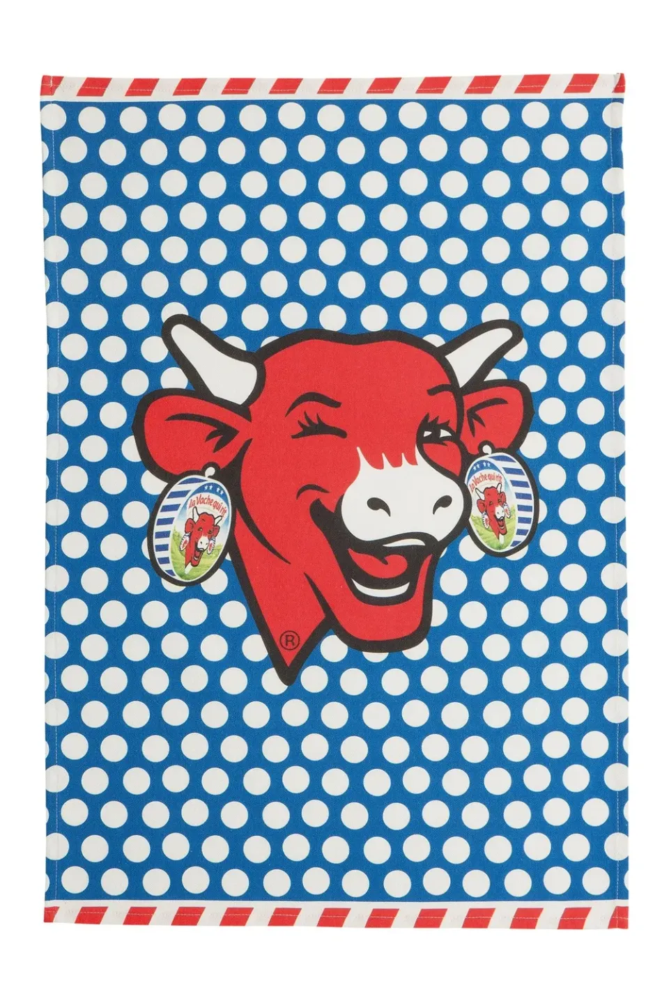 Coucke Laughing Cow Pop kjøkkenhåndkle blå 50x75 cm bomull