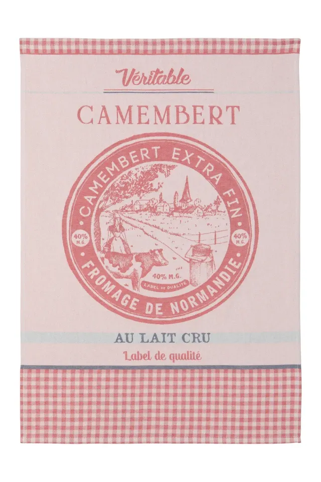 Coucke Camembert Jacquard kjøkkenhåndkle rød 50x75 bomull