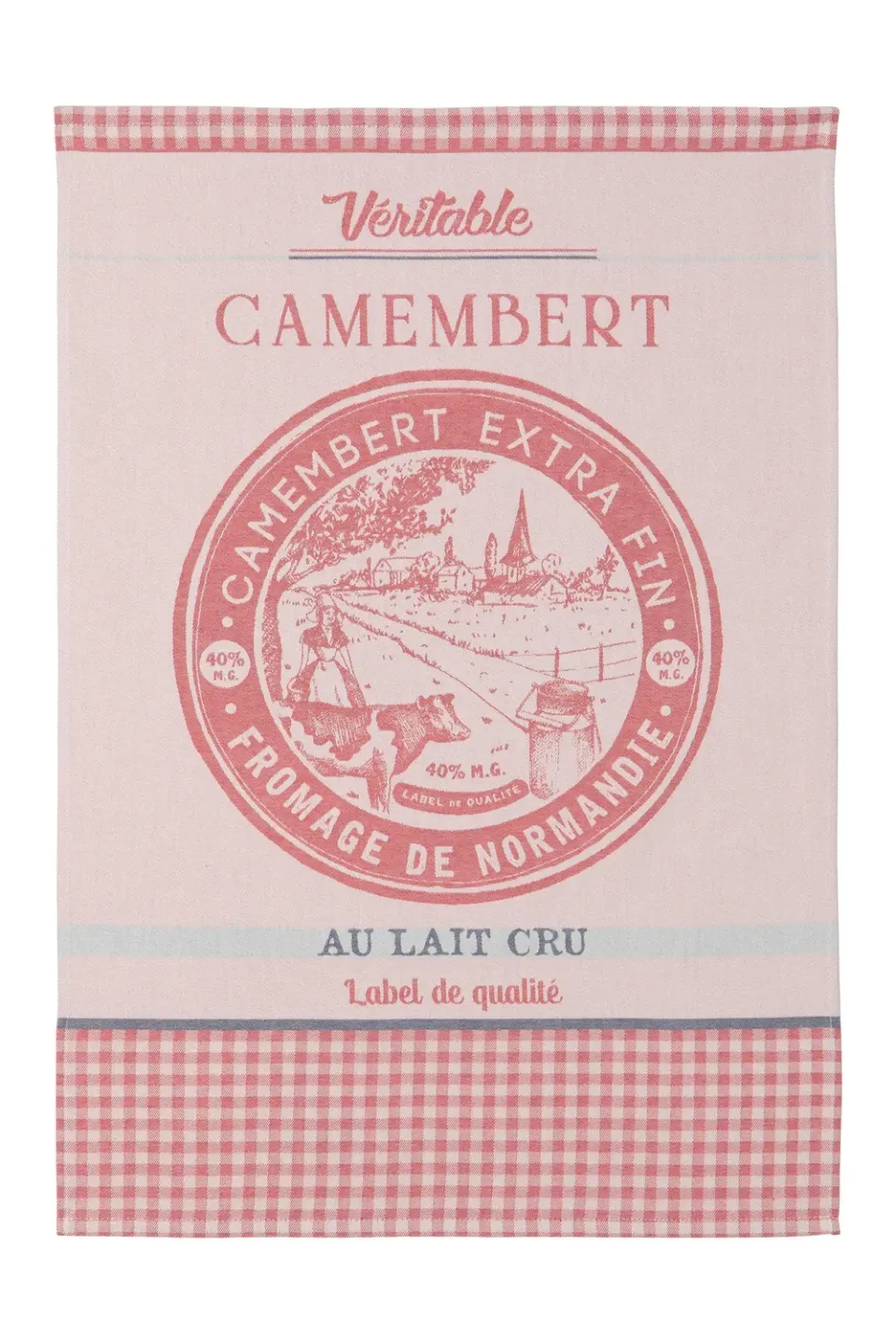Coucke Camembert Jacquard kjøkkenhåndkle rød 50x75 bomull