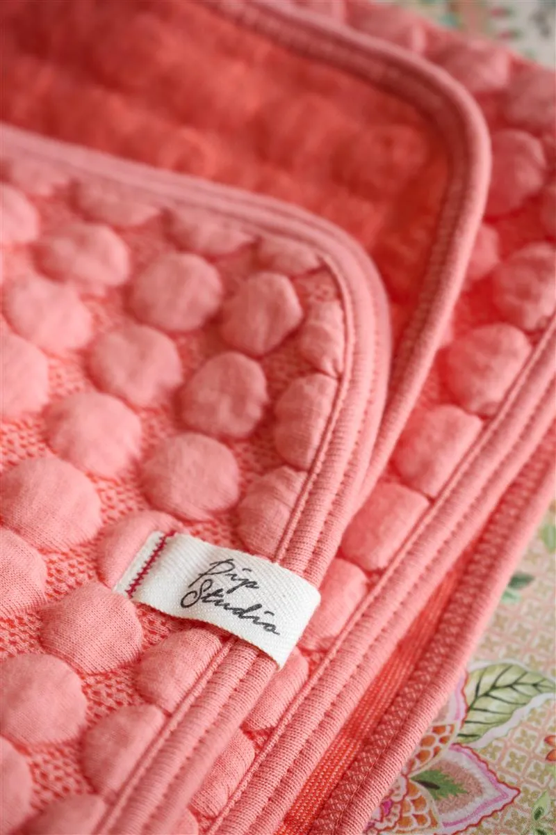 Pip Studio Fill in the dots sengeteppe 260x260 rosa bomull