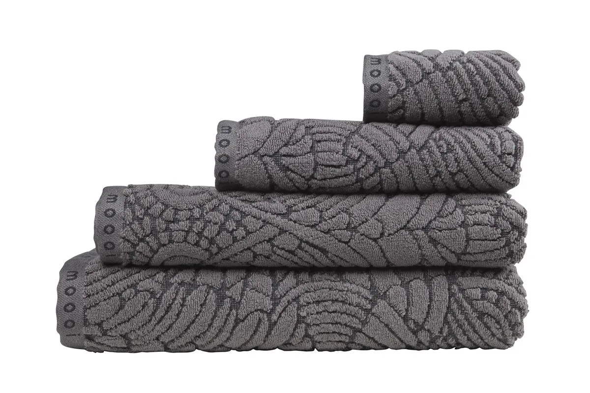 MOOOI Dodo Pavone badehåndkle 70x140 cm svart bomull