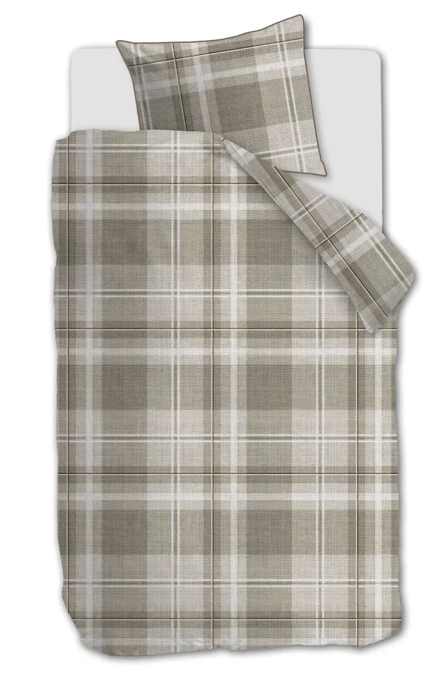 Rivièra Maison Tartan Check putetrekk sand 60x70 cm bomull