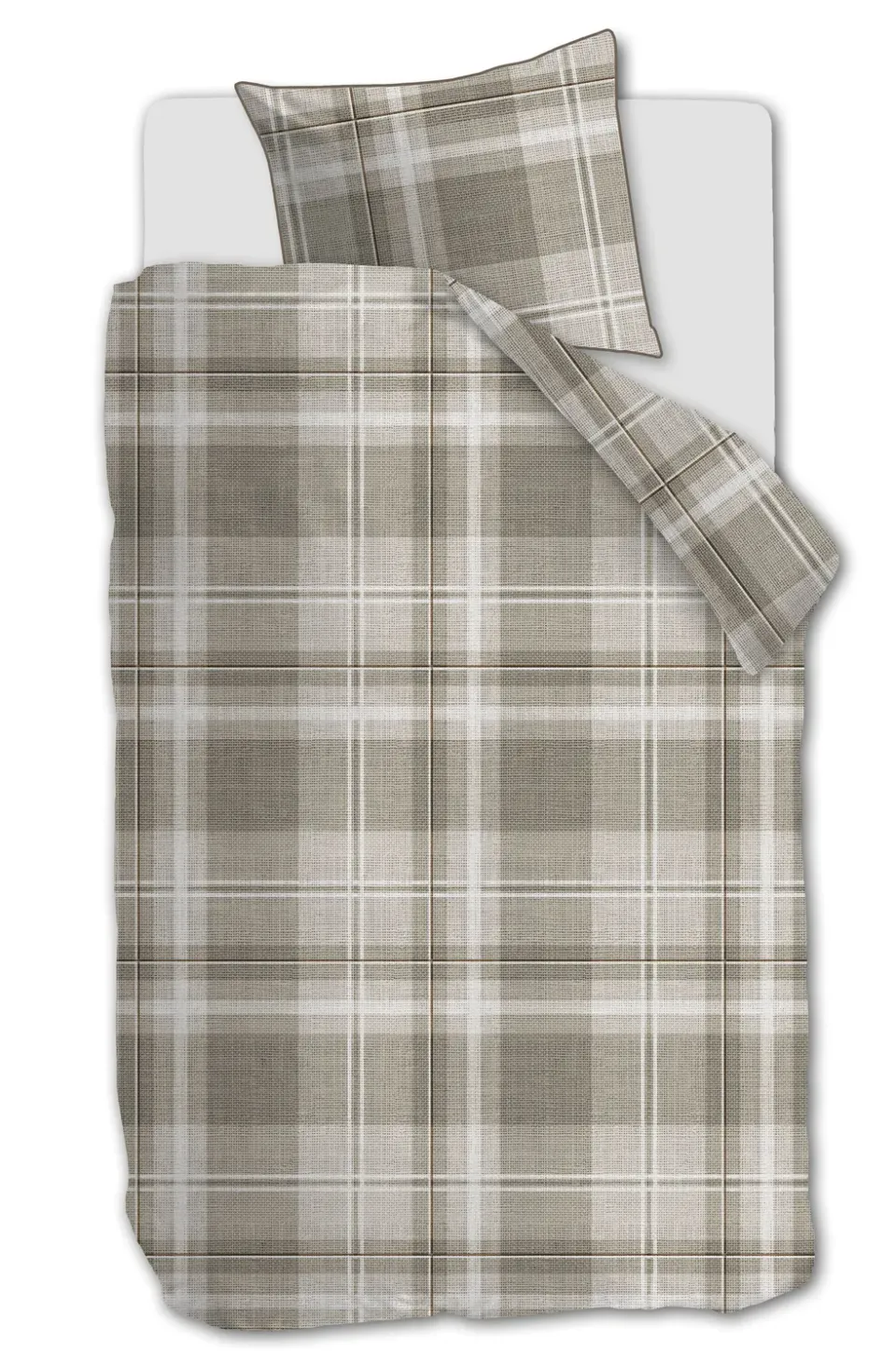 Rivièra Maison Tartan Check putetrekk sand 60x70 cm bomull
