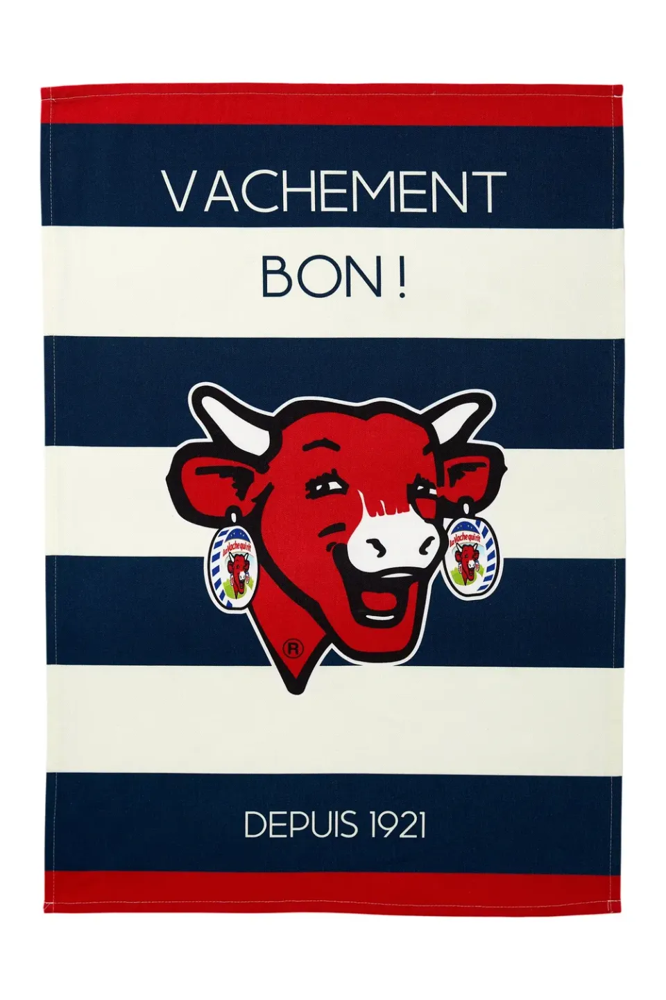 Coucke The Laughing Cow kjøkkenhåndkle blå 50x75 cm
