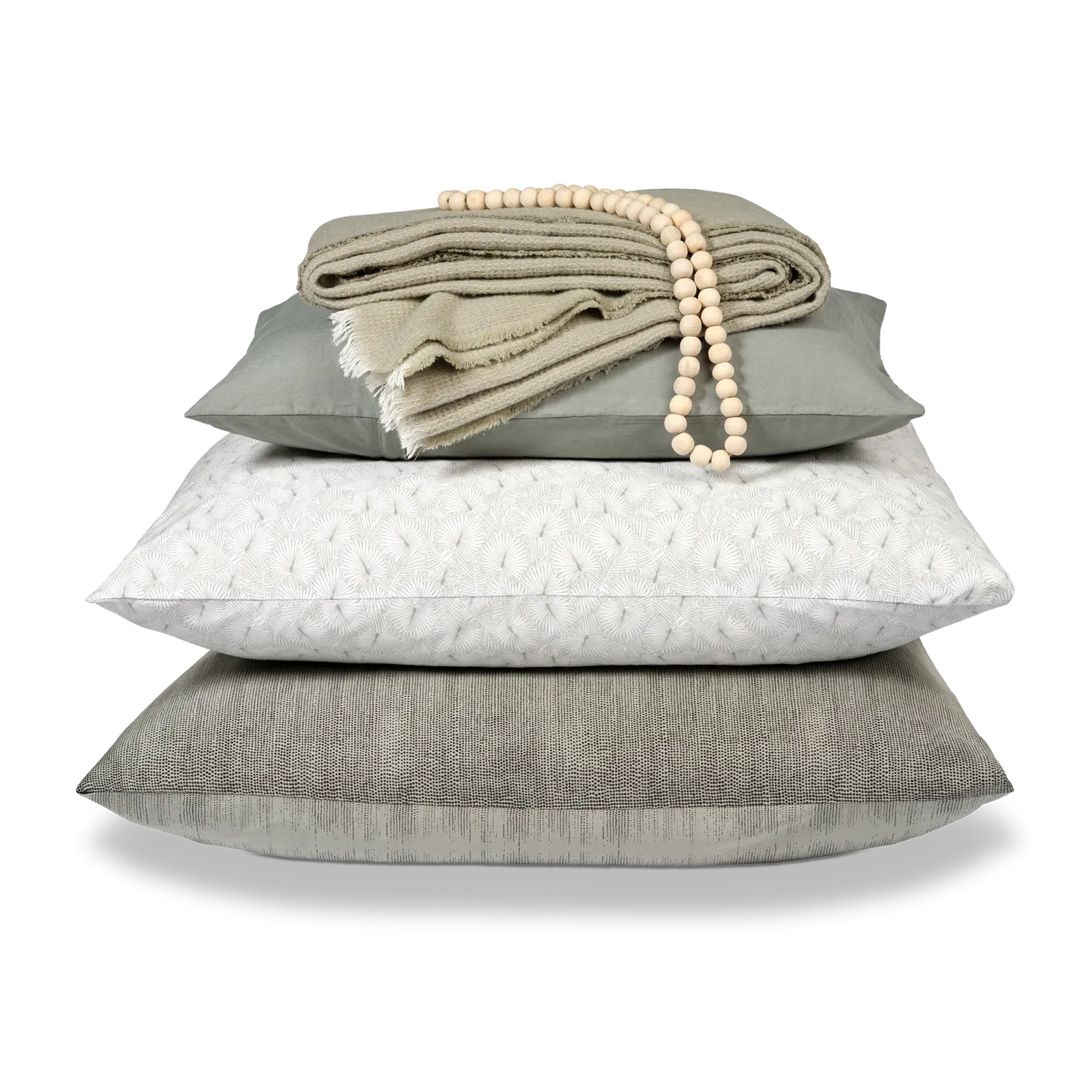 Vandyck Pure 59 sengetøy smoke green prikkete