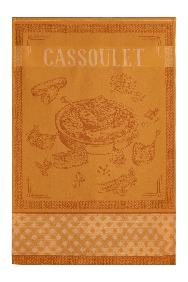 Coucke Cassoulet kjøkkenhåndkle oker bomull 50x75