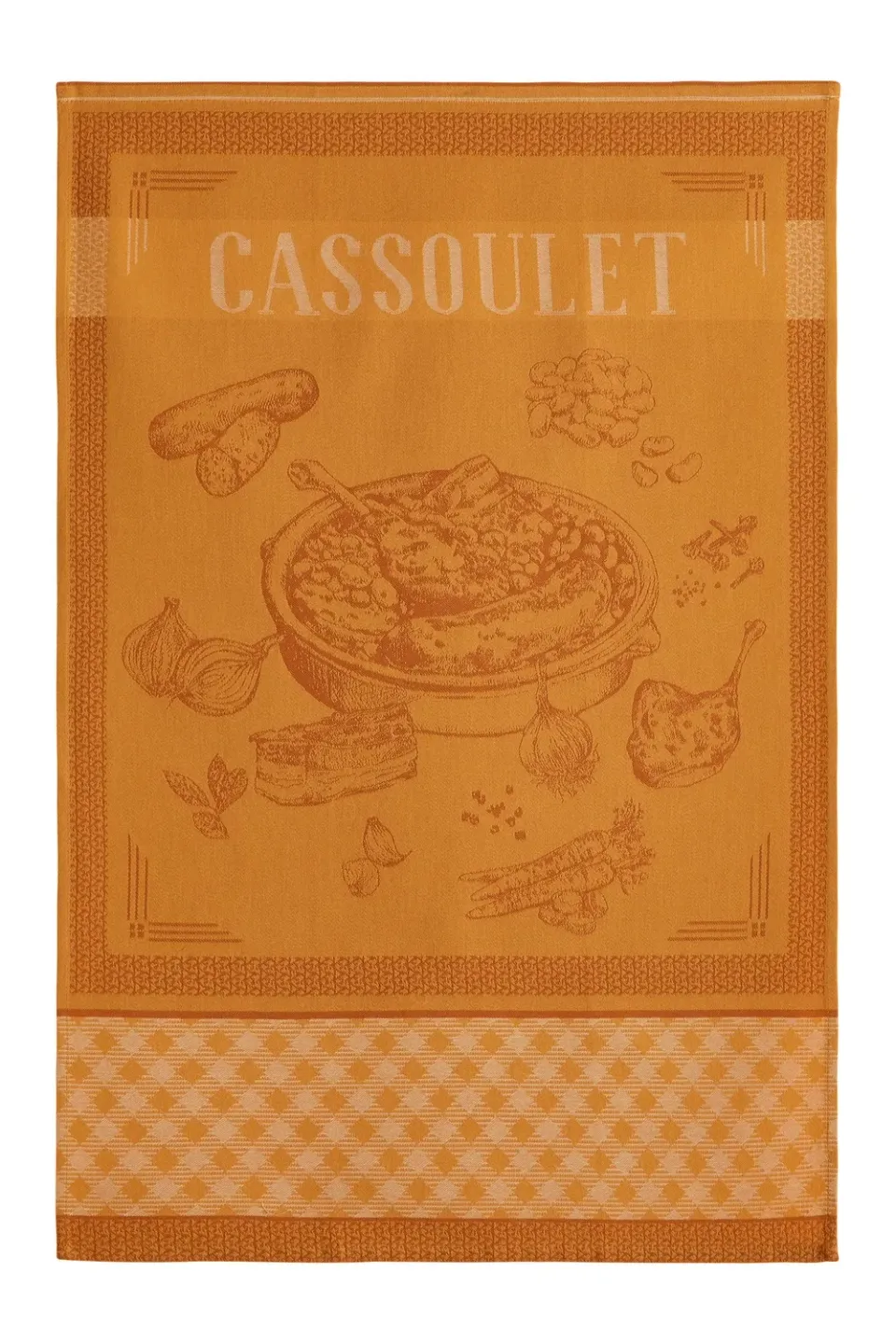 Coucke Cassoulet kjøkkenhåndkle oker bomull 50x75