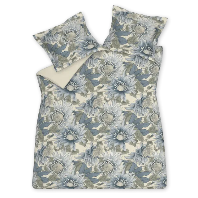 Vandyck Blue Wander dynetrekksett pearl blue sateng