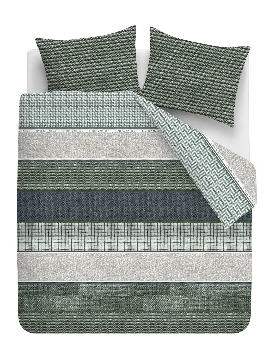 Riviera Maison Tailor dynetrekk blågrønn enkelt 140x200 cm