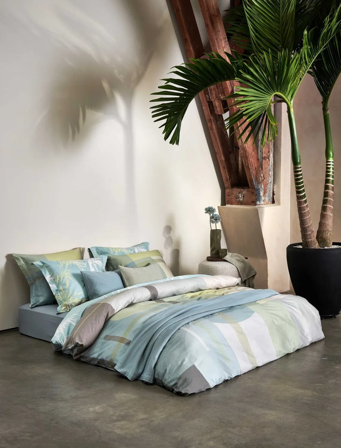 Vandyck Palm Paradise dynetrekksett sateng thyme