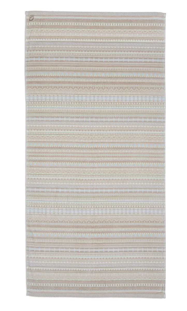 Pip Studio Geometric Print badehåndkle 70x140 sand bomull