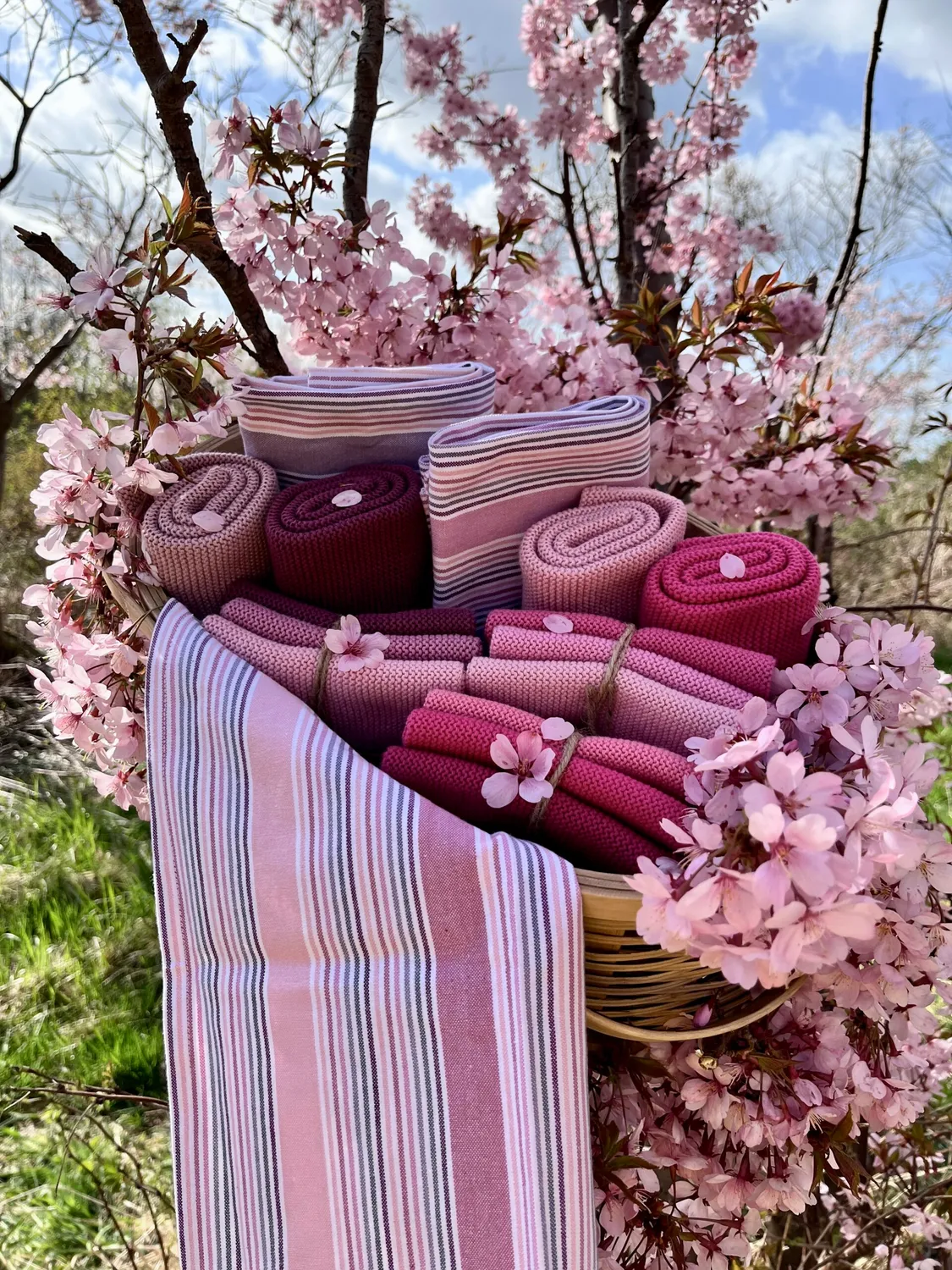 Solwang Design strikket håndkle blomme 1-pk økologisk