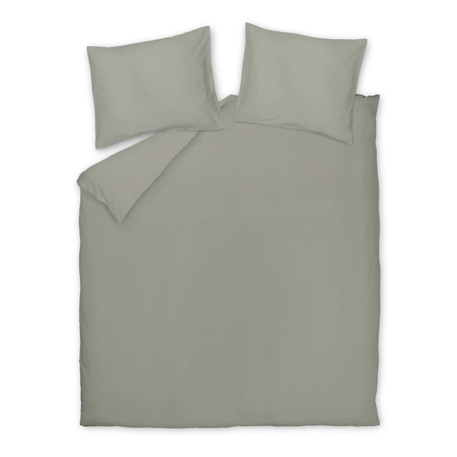 Vandyck Pure Flow dynetrekksett smoke green 260x240 percale