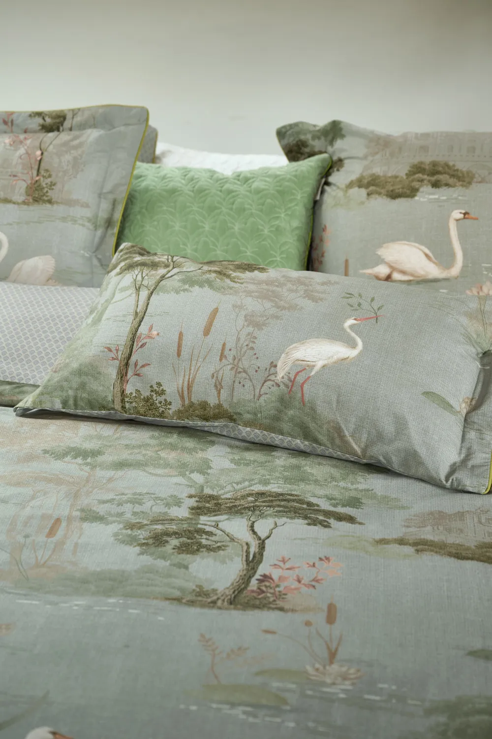 Pip Studio Darjeeling Days pyntepute grønn 35x60 perkal