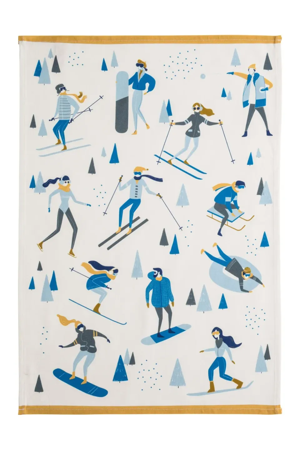 Coucke Winter Sports kjøkkenhåndkle 50x75 cm hvit bomull