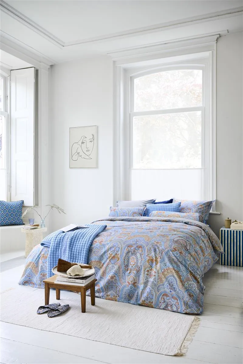 Pip Studio Jabali Flower dynetrekk blå 140x200 cm percale