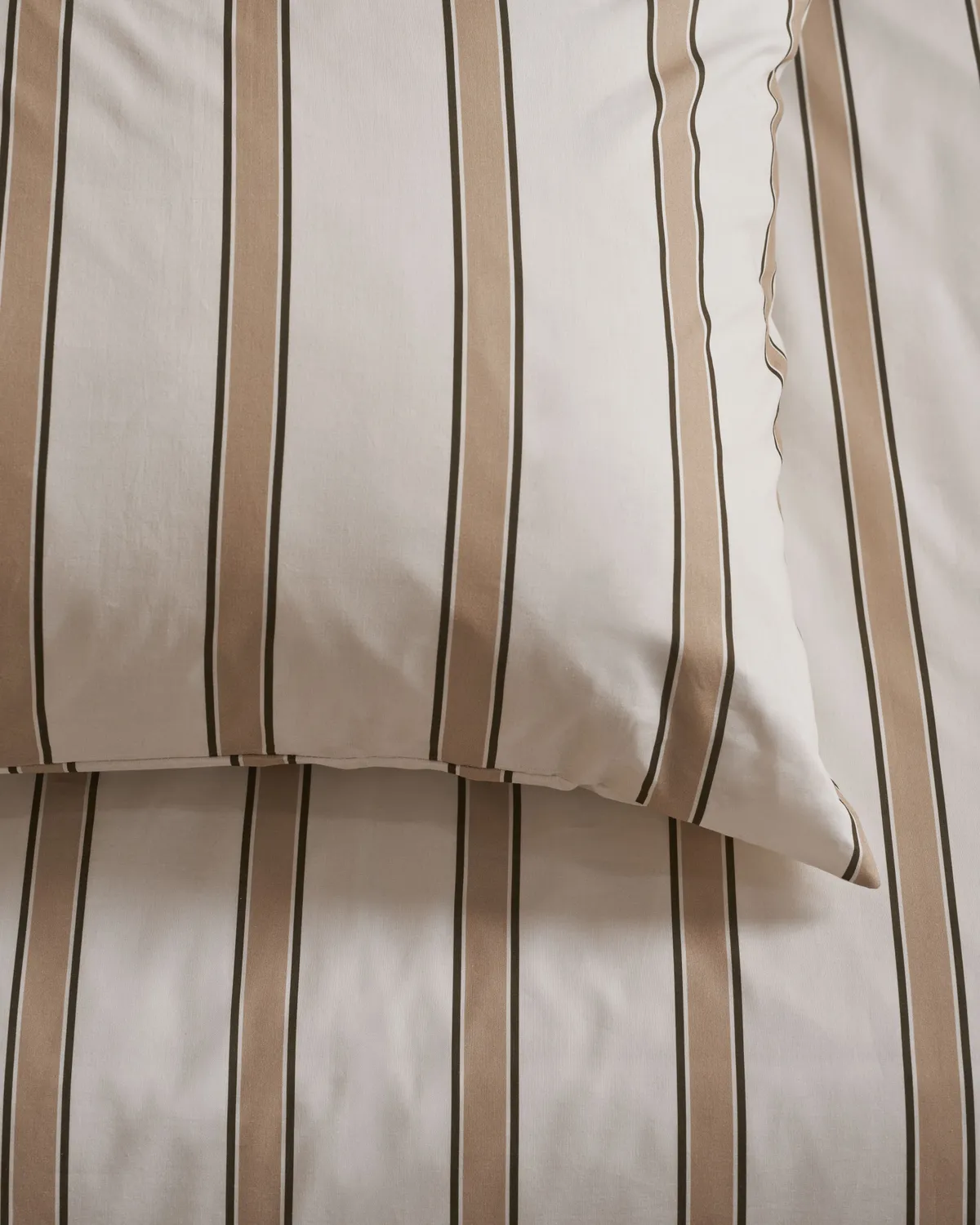 vtwonen Fun Stripe dynetrekk 140x220 beige bomull