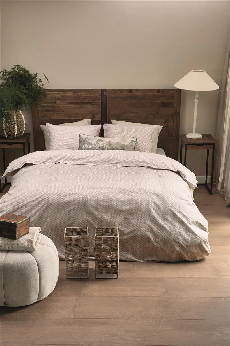 Riviera Maison Bambu sengetøy sand bomull 140x220