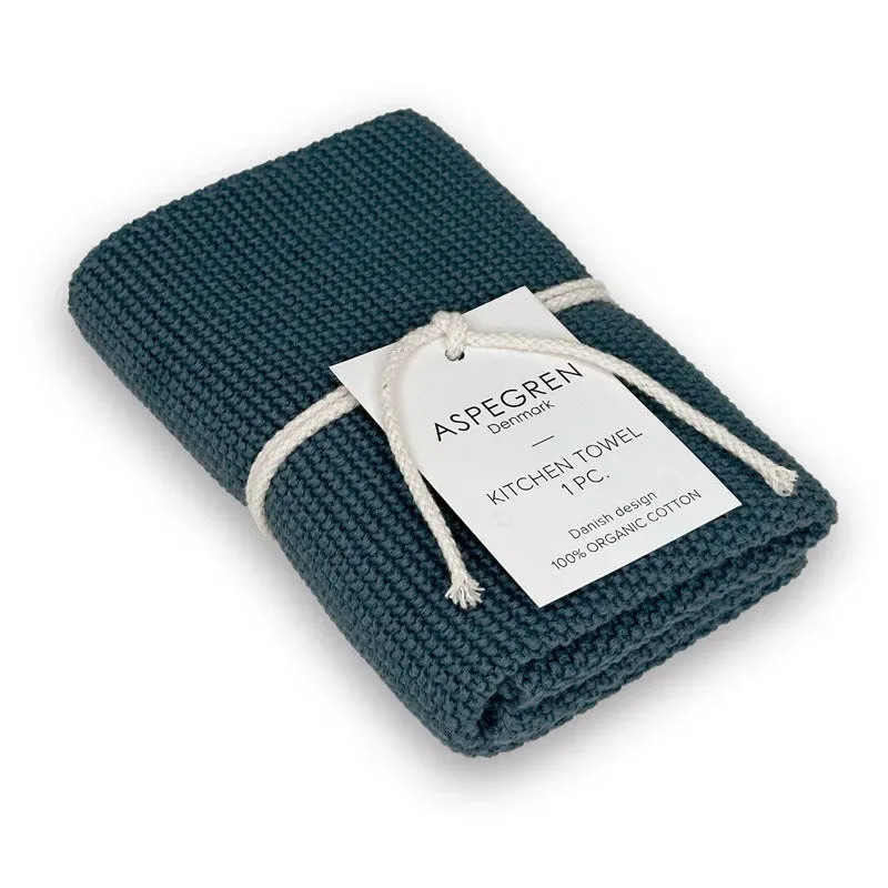 Aspegren Denmark Solid kjøkkenhåndkle indigo 40x50 økologisk bomull