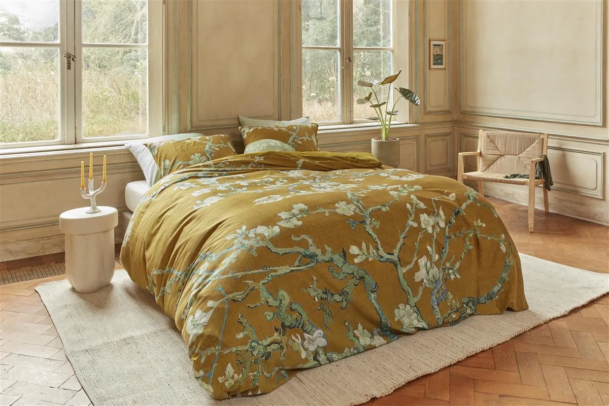 Beddinghouse Van Gogh Blossoming dynetrekk 140x200 oker sateng