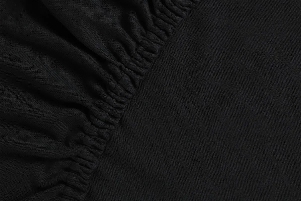 Ambiante Jersey laken 90x200 svart bomull stretch