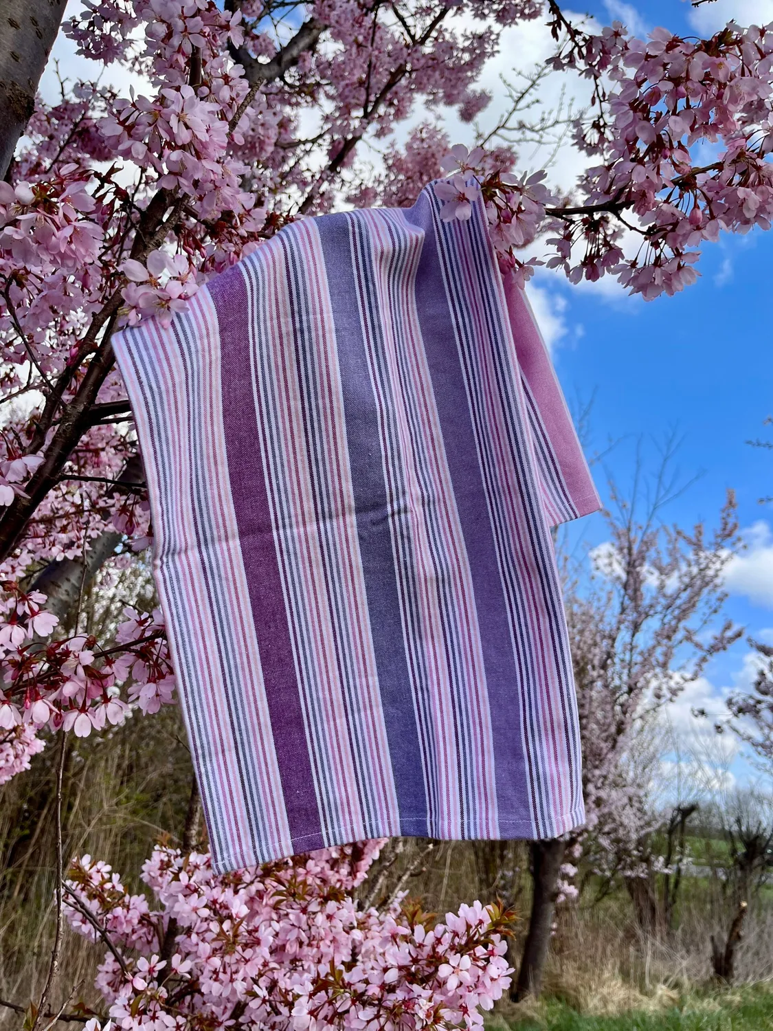 Solwang Design Multi lilla rosa viskestykke vevd