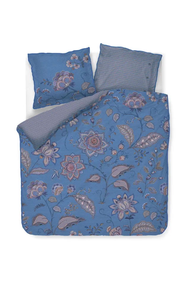 Pip Studio Mumbai Night dynetrekk 140x200 blå blomster