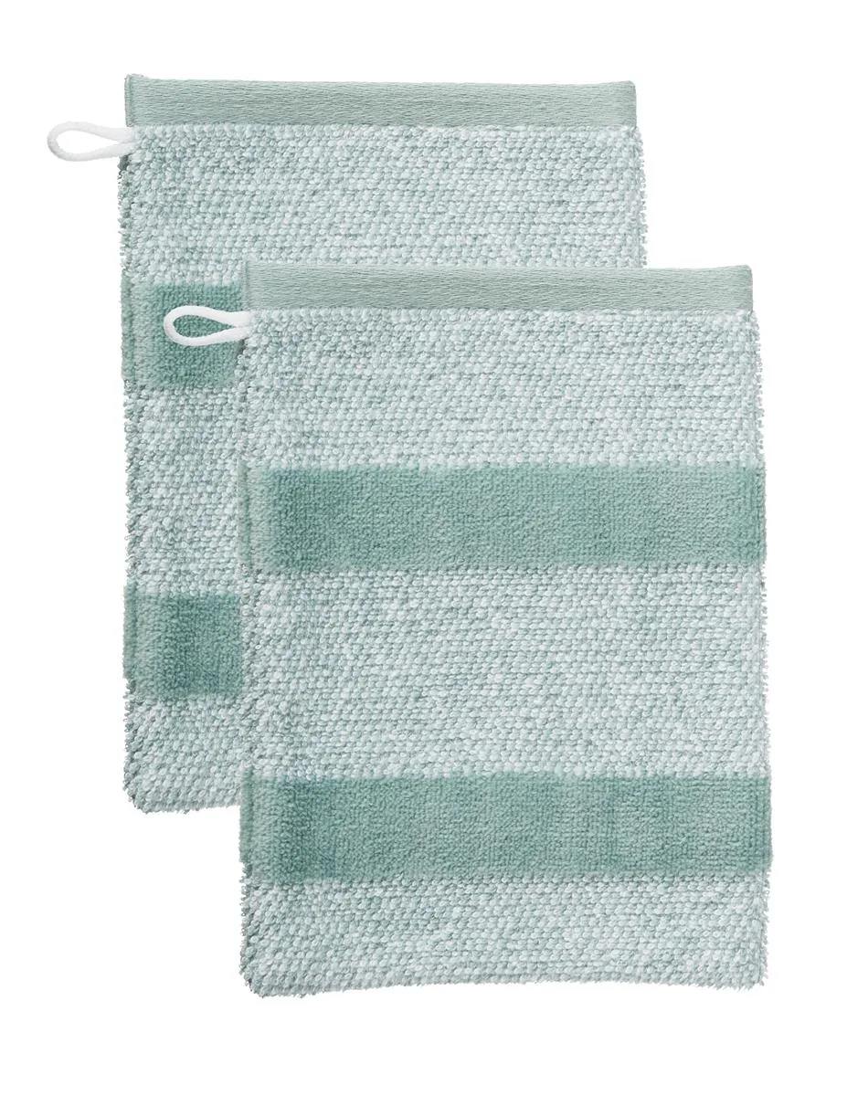 Beddinghouse Sheer Stripe gjestehåndkle 50x30 cm grønn stripet