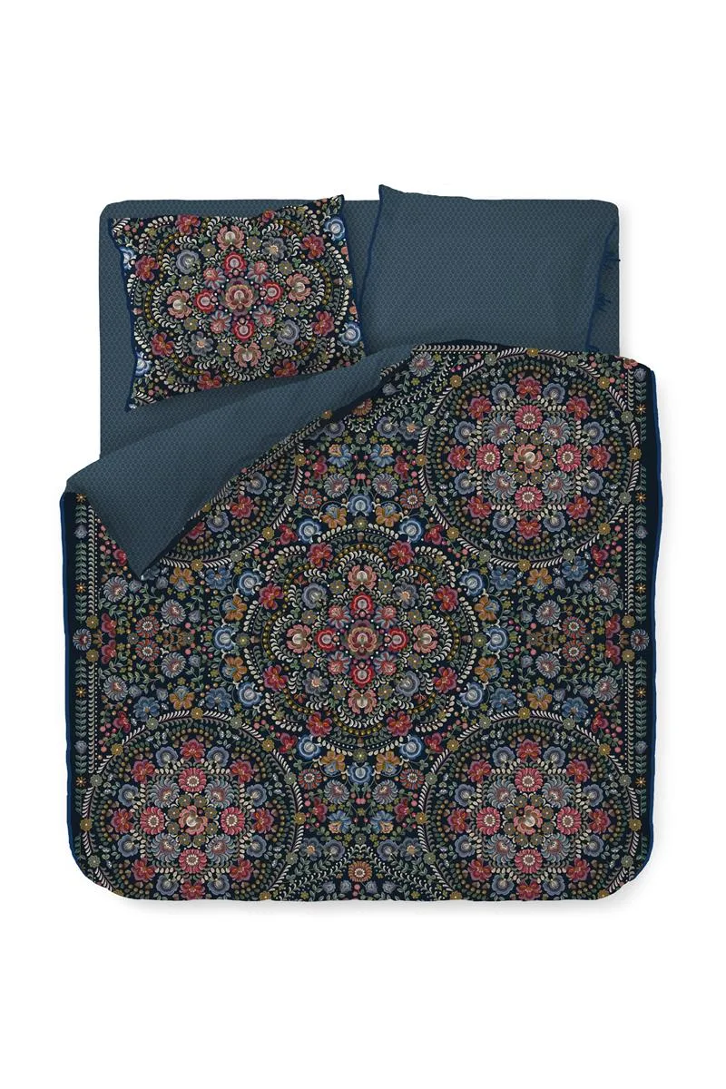 Pip Studio Il Ricamo dynetrekk mørkeblått 200x200/220 bomull