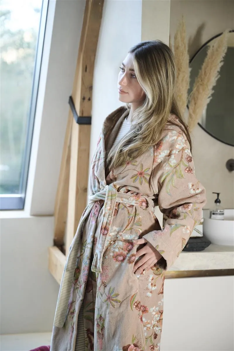 Pip Studio Secret Garden badekåpe khaki blomster
