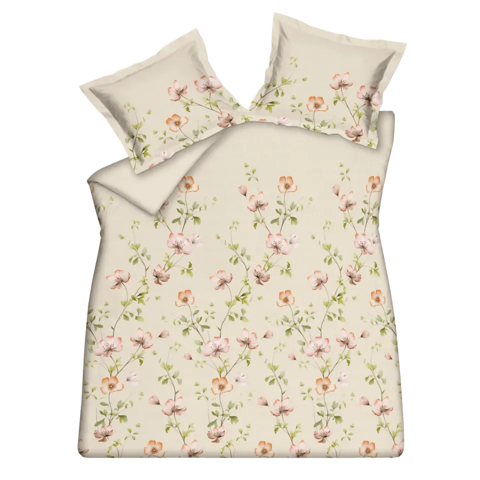 Vandyck Blossom Breeze putevar 60x70 cream tan blomster