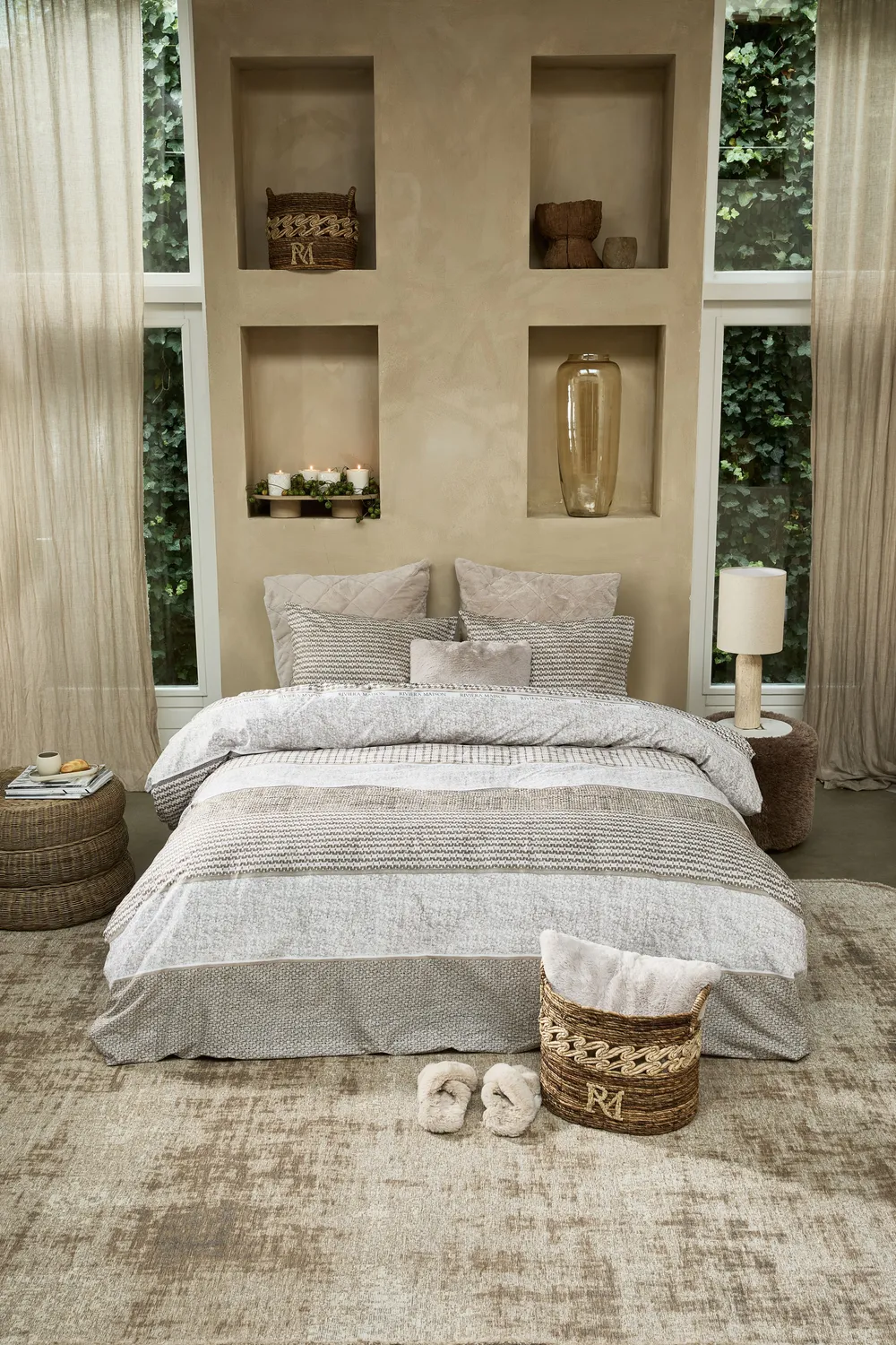 Rivièra Maison Tailor dynetrekk 200 sand stripe