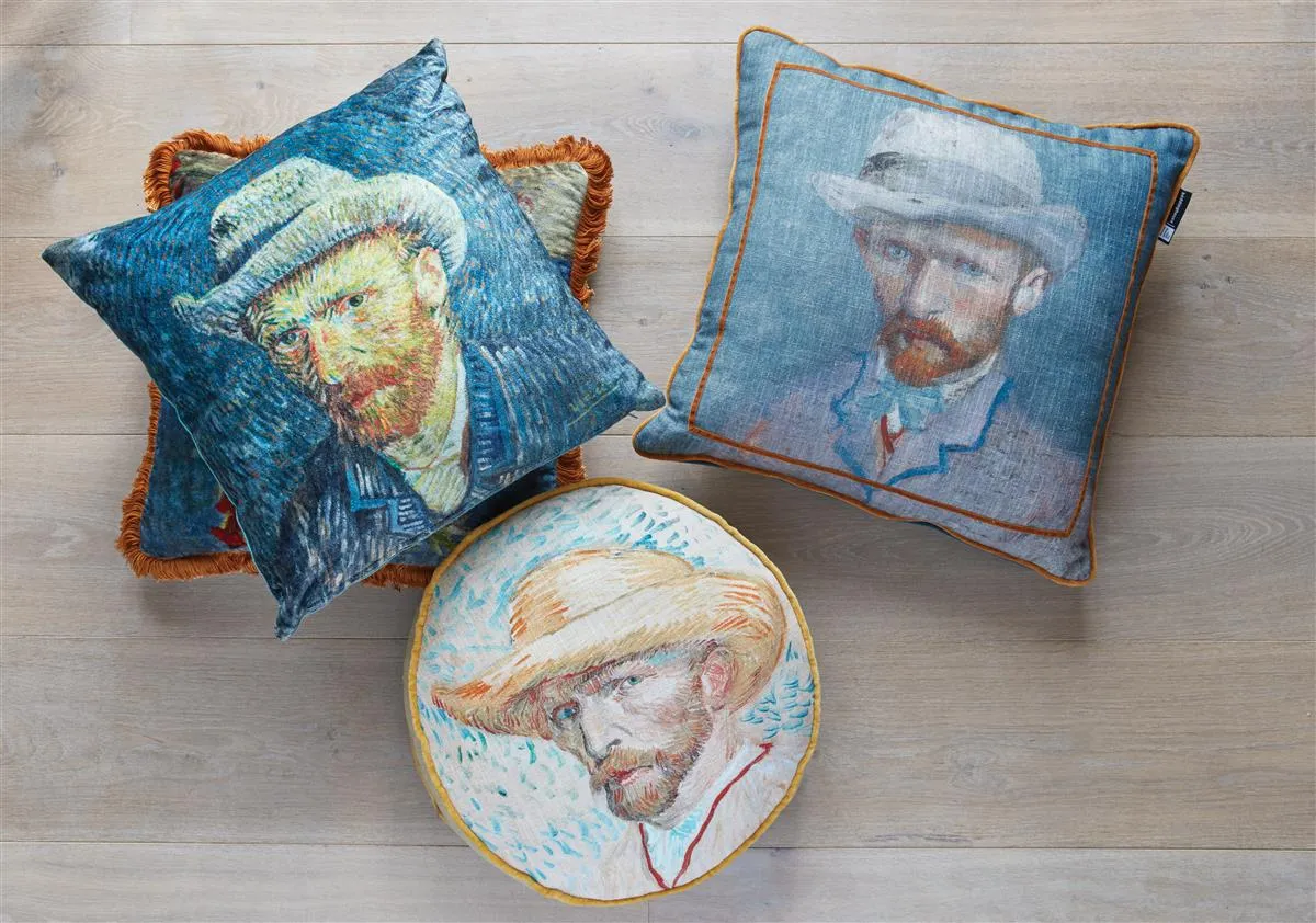 Beddinghouse Van Gogh Self Portrait pyntepute blå 50x50